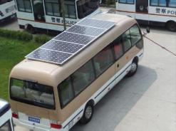 電動考斯特豪華客車鋰電太陽能雙模